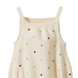 Nature Baby Maisy Suit Waffle - Polka Dot Dusky