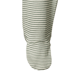 Nature Baby Footed Romper - Nettle Pinstripe