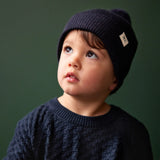 Nature Baby Billy Jumper - Navy Basket Knit