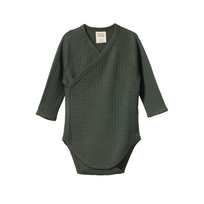 Nature Baby Pointelle L/S Bodysuit - Thyme