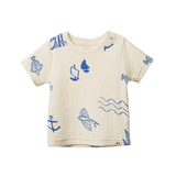 Nature Baby River Tee Terry- Atlantic Print