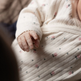 Nature Baby L/S Kimono Bodysuit Pointelle - Posey Blossom Print