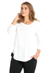 Betty Basics Megan Long Sleeve Top - WHITE