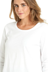 Betty Basics Megan Long Sleeve Top - WHITE