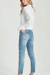 Junk Food Kaitlin Jean -  No Rips BLUE