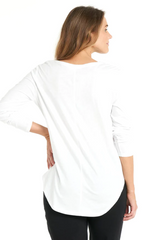 Betty Basics Megan Long Sleeve Top - WHITE