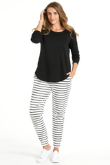 Betty Basics Megan Long Sleeve Top - BLACK