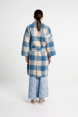Thing Thing Dixie Coat - Soft Blue Check