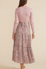 Mink Pink Jedda Belted Midi Skirt - Paisley