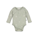 Burrow & Be Henley L/S Bodysuit - Sprig