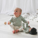 Burrow & Be Henley L/S Bodysuit - Sprig