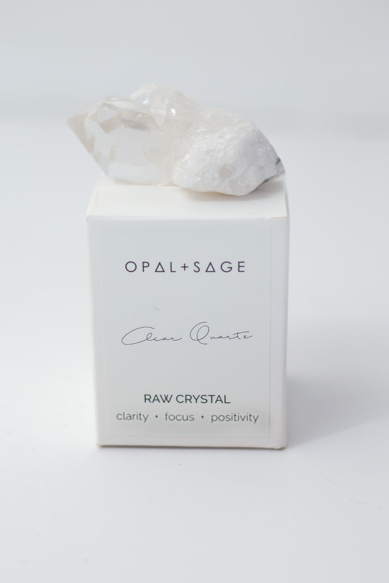 Opal & Sage Clear Quartz Crystal