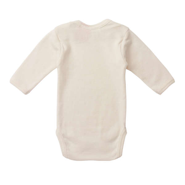Nature Baby Cotton Long Sleeve Bodysuit NATURAL