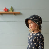 Nature Baby Bucket Sunhat - Albie Navy Print