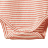 Nature Baby Short Sleeve Bodysuit - Peony Stripe