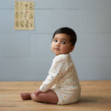 Nature Baby Cotton L/S Bodysuit - Flora Print