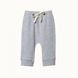 Nature Baby Cotton Drawstring Pants - GREY MARL