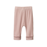 Nature Baby Pointelle Drawstring Pants - Rose Bud