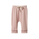 Nature Baby Pointelle Drawstring Pants - Rose Bud
