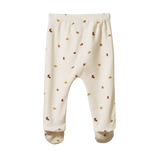 Nature Baby Cotton Footed Rompers - Leaf Print