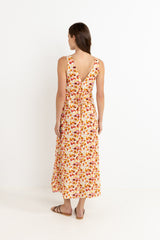 Rhythm Haven Floral Maxi Dress - RED