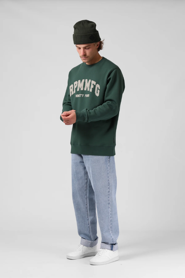 RPM College Crew Sweater - PINE NEEDLE