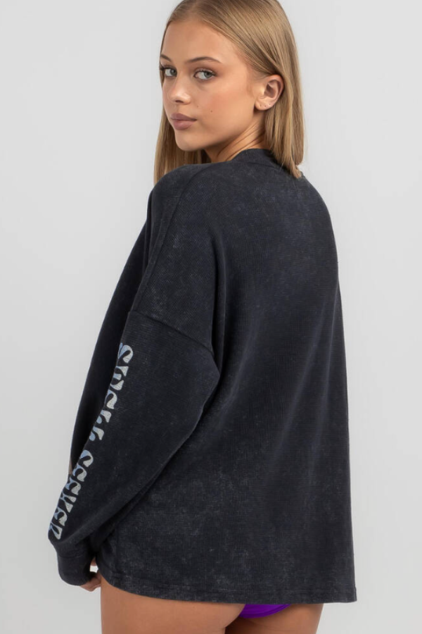 Roxy Eastside Midweight L/S Sweatshirt - ANTHRACITE