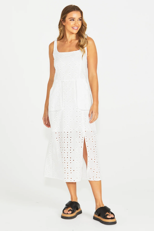 Sass Kirby Midi Dress - Ivory