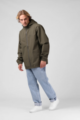 RPM Rain Coat Zipped Waterproof Hood - OLIVE