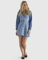 Sass Rylie Dress - Mixed Denim