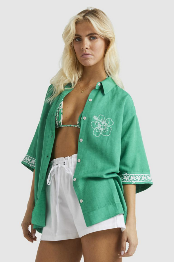 Billabong On Vacation Shirt - Jade Green