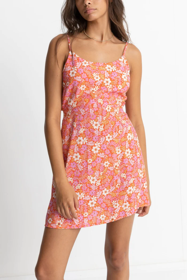 Rhythm Lune Floral Mini Dress - Red