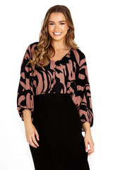 Sass Joelle Boho Top - Abstract