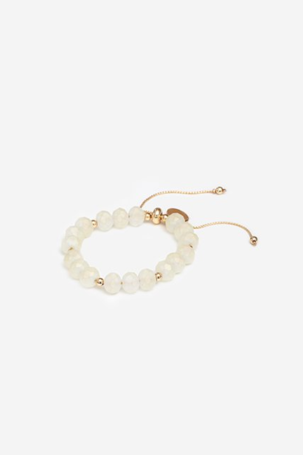 Antler Beaded Bracelet - Ivory & Gold