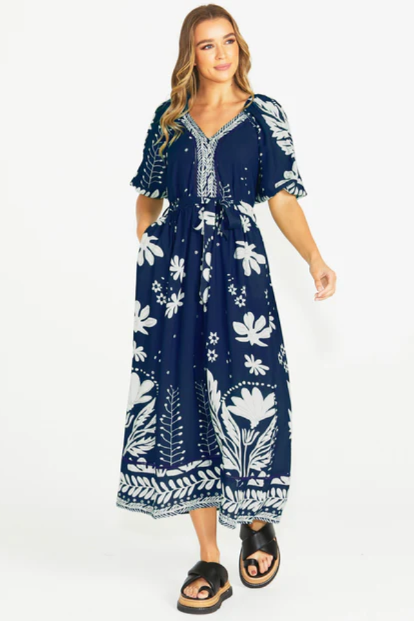 Sass Lyndel Dress - Navy Floral