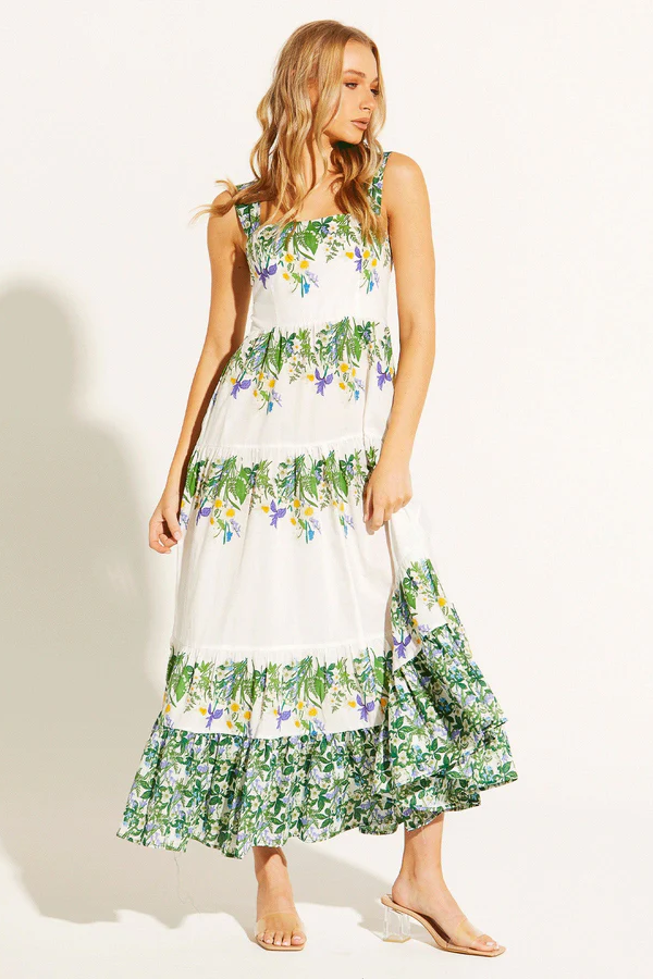 Fate + Becker Perfect World Tiered Maxi Dress - botanical