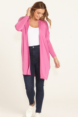 Betty Basics Margot Cardigan - Winter Pink