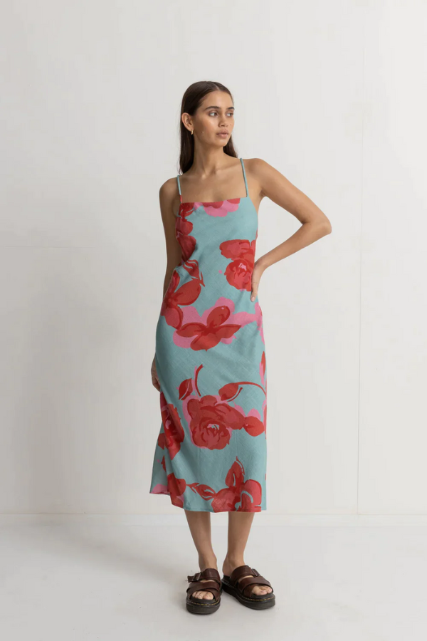 Rhythm Inferna Floral Bias Cut Midi Dress - SPRING