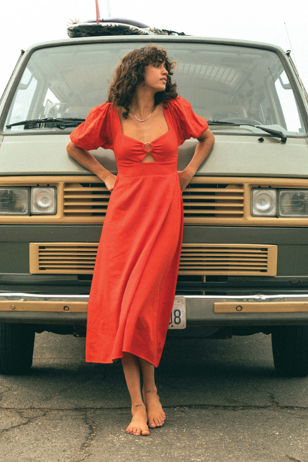Billabong Lovers Lane Woven Dress - Red
