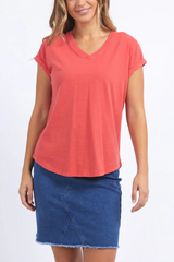 Foxwood Manly Vee Tee - Cayenne