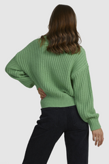Roxy Coming Home Sweater - ZEPHYR GREEN