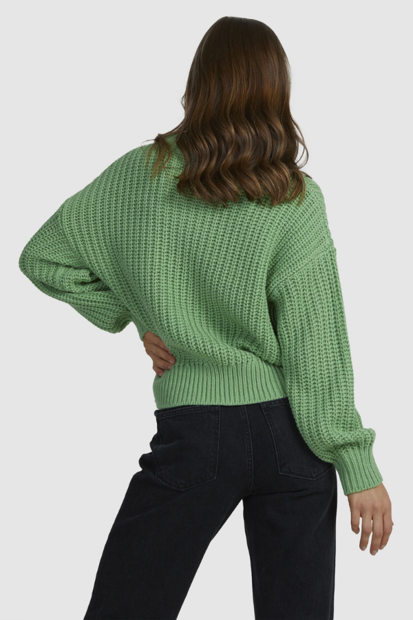 Roxy Coming Home Sweater - ZEPHYR GREEN