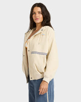 Billabong Set The Tone Cord Jacket - WHITE CAPS