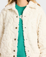 Billabong Sol Ride Cozy Womans Jacket - SALT CRYSTAL