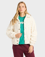 Billabong Sol Ride Cozy Womans Jacket - SALT CRYSTAL