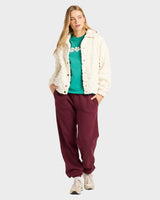 Billabong Sol Ride Cozy Womans Jacket - SALT CRYSTAL