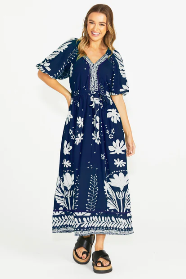 Sass Lyndel Dress - Navy Floral