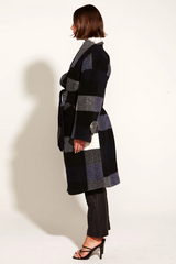 Fate & Becker Stranger Overized Coat - Navy Check