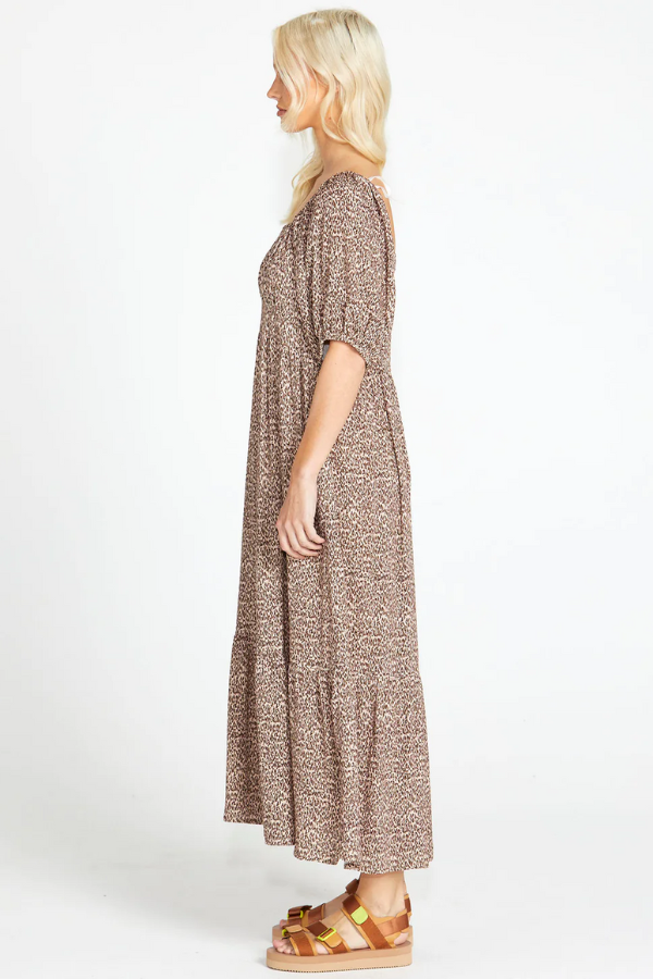 Sass Scarlett Maxi Dress - Micro Leopard