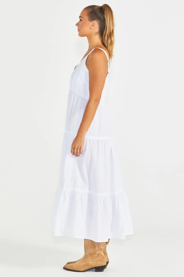 Sass Phillipa Tiered Maxi Dress - White